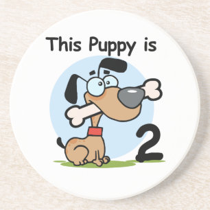 This Puppy 2nd Birthday T shirts and Gifts Coaster