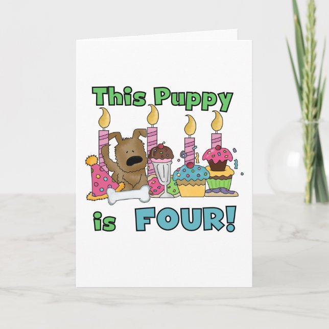 This Puppy is Four Tshirts and Gifts Card (Front)