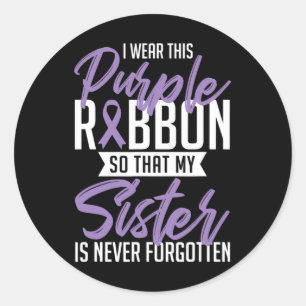 This Purple Ribbon Overdose Awareness Day Gift Classic Round Sticker