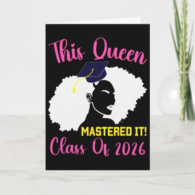 This Queen Mastered It Masters Graduation Cl Of 20 Card (Front)