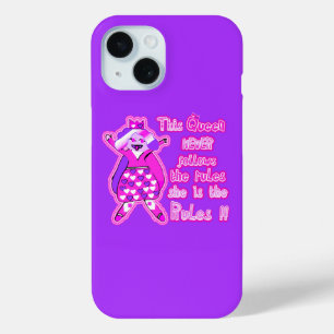 This queen nevers follow the rules purple iPhone 15 case