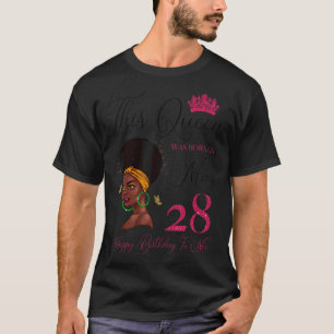 This Queen Was Born On May 28 Afro Black Girl Birt T-Shirt