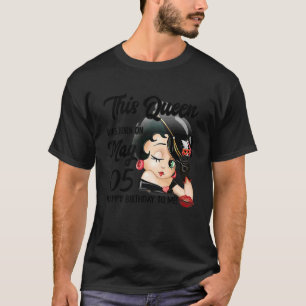 This Queen Was Born On May 5th Happy Birthday T-Shirt