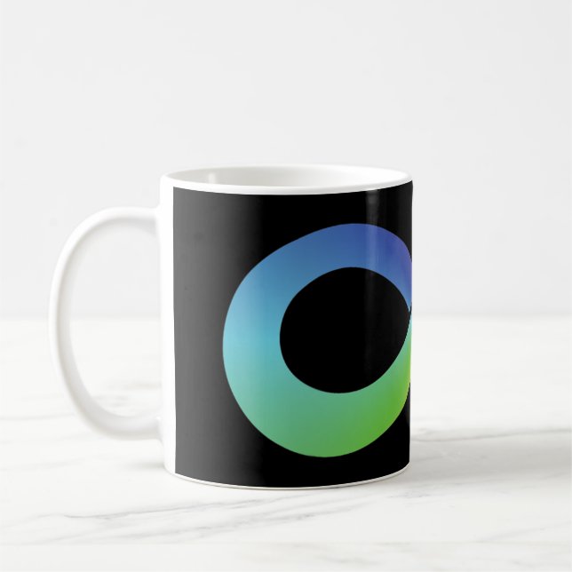 This rainbow infinity design can symbolise so many coffee mug (Left)