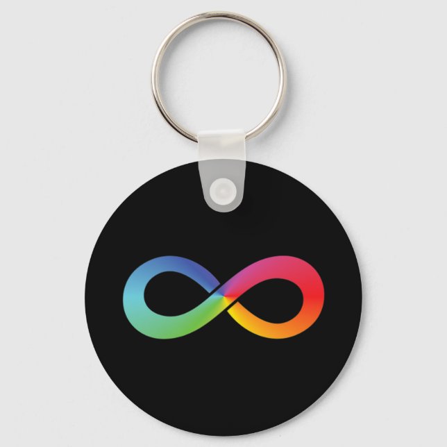 This rainbow infinity shirt symbolises whatever it key ring (Front)