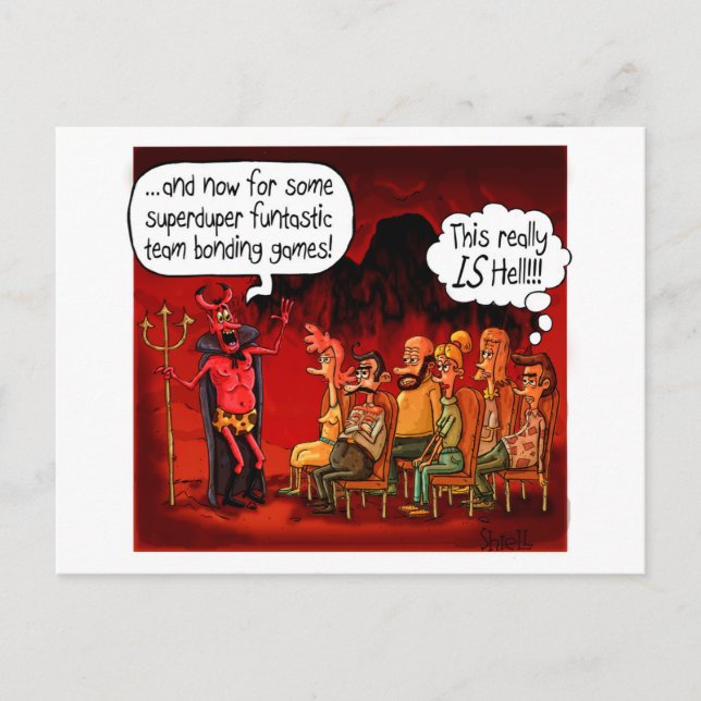 THIS REALLY IS HELL FUNNY GIFT POSTCARD (Front)