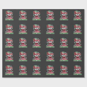 This Santa Loves Going Down Christmas Naughty Xmas Wrapping Paper