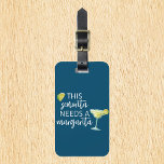 This Senorita Needs a Margarita Luggage Tag<br><div class="desc">This design was created though digital art. It may be personalised by choosing the customise further option. Contact me at colorflowcreations@gmail.com if you with to have this design on another product. Purchase my original abstract acrylic painting for sale at www.etsy.com/shop/colorflowart. See more of my creations or follow me at www.facebook.com/colorflowcreations,...</div>