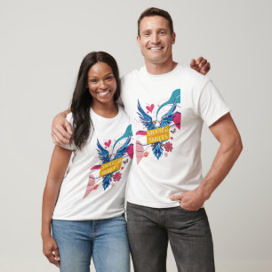 "This 'Shared Smiles' tee combines soft fabric 