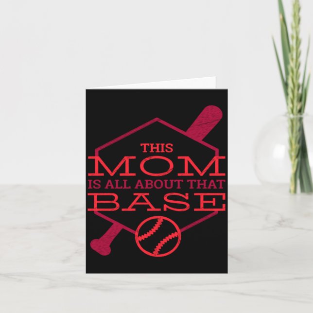 This Shirt Baseball Mum All About Base Card (Front)