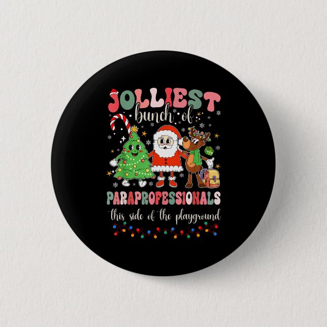 This Side Of The Playground Cute Merry Paras  6 Cm Round Badge (Front)