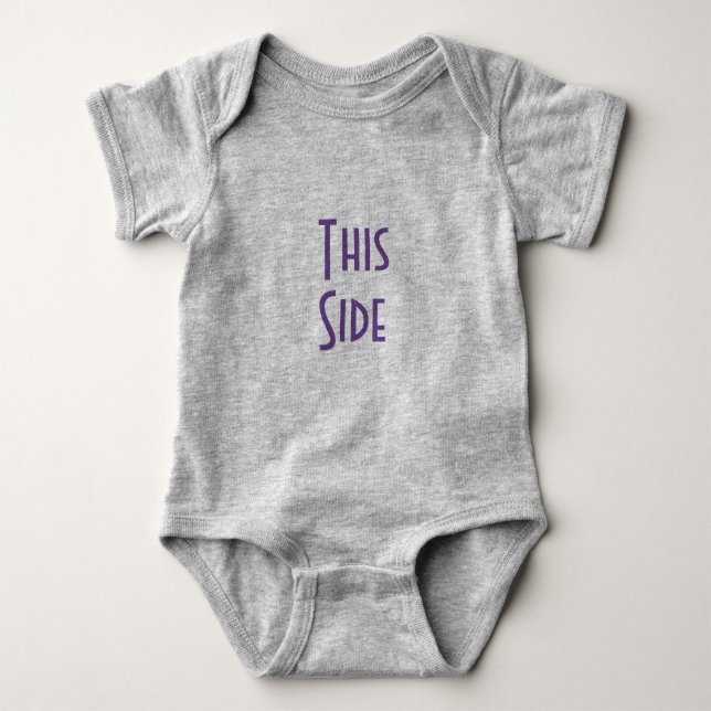 This Side/Other Side baby suit Baby Bodysuit (Front)