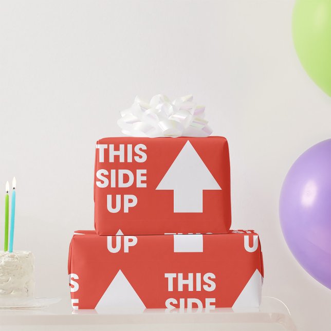 This Side Up Sign Wrapping Paper (Creator Uploaded)