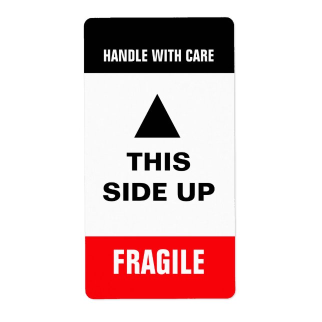 This Side Up Warning Label (Front)