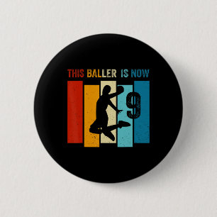This Sketll Ller Is Now 9 Years Birthday Party Boy 6 Cm Round Badge