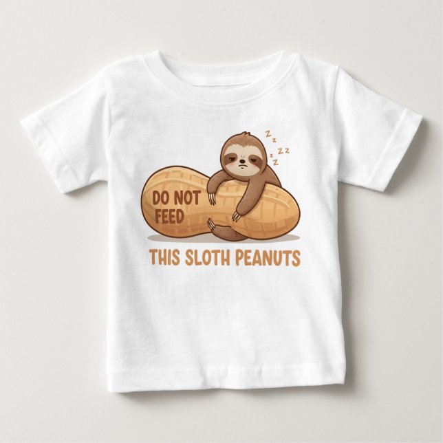 This Sloth Can’t Eat Peanuts | Kids Allergy Shirt (Front)