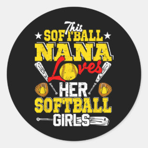 This Softll Nana Loves Her Softll Girls Matching F Classic Round Sticker