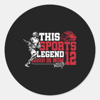 This Sports Legend Is Now 12  Classic Round Sticker