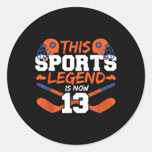 This Sports Legend Is Now 13 Classic Round Sticker