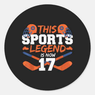This Sports Legend Is Now 17  Classic Round Sticker