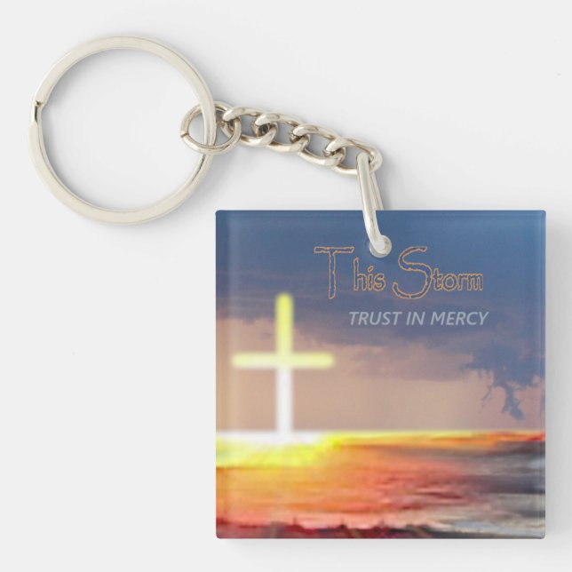 "This Storm" Square Keychain (Front)