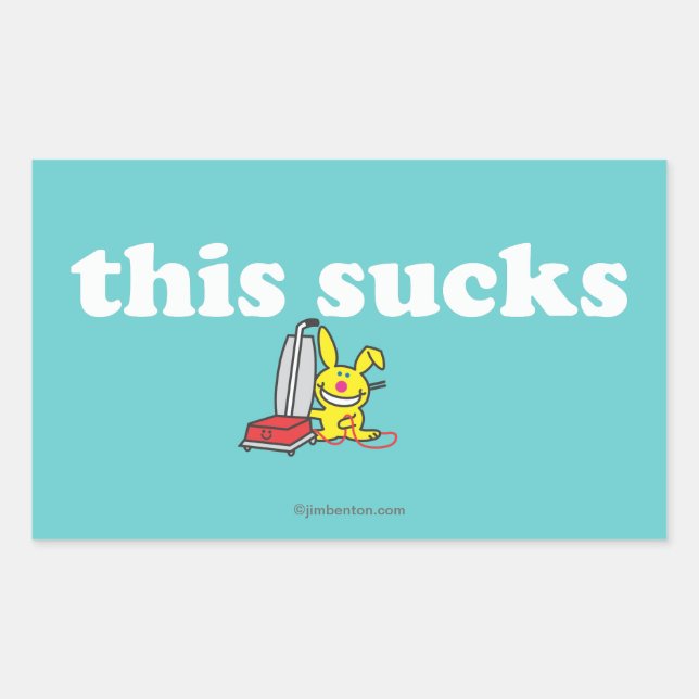 This Sucks Rectangular Sticker (Front)