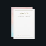 This Summer Sunset Watercolor Wedding Advice Card<br><div class="desc">This summer sunset watercolor wedding advice card is perfect for your tropical beach boho wedding. Designed with minimalist,  orange-peach coral and dusty blue watercolor,  accompanied with simple rustic sandy gold typography. It's sure to match your modern bohemian coastal destination wedding vibes.</div>