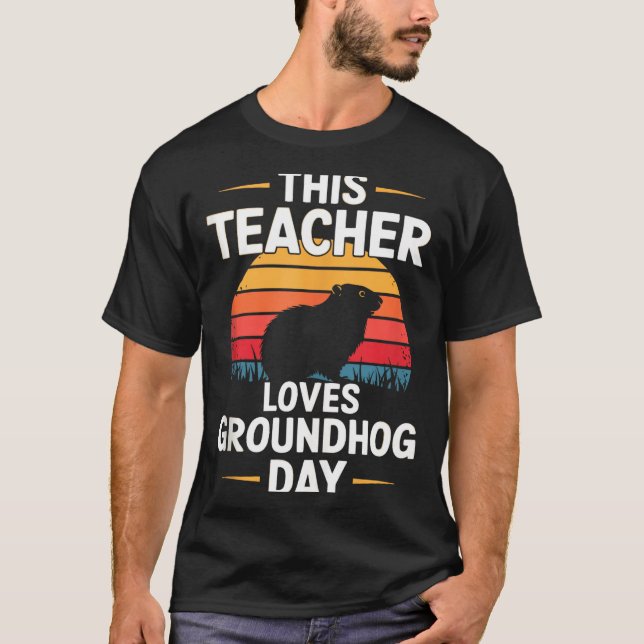 This Teacher Loves Groundhog Day Tank Top  (Front)