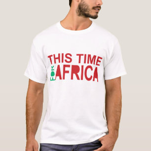 This Time For Africa Waka-waka Red Blue T-Shirt