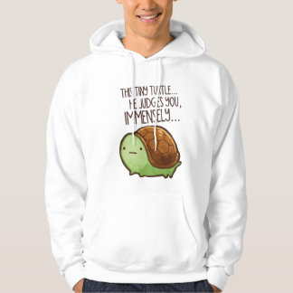 This tiny turtle he judges you immensly... hoodie