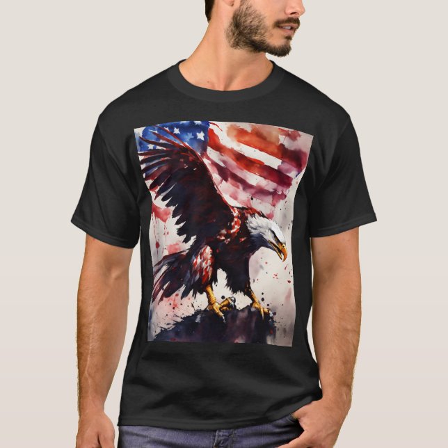 This title highlights the patriotic theme and the  T-Shirt (Front)
