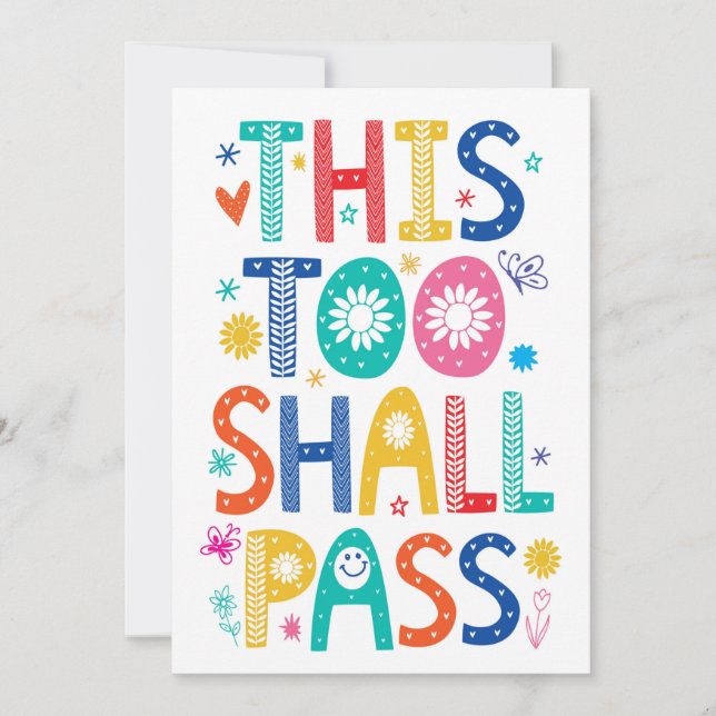 This Too Shall Pass Card (Front)