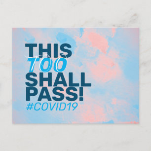 This too shall pass! Covid19 Postcard