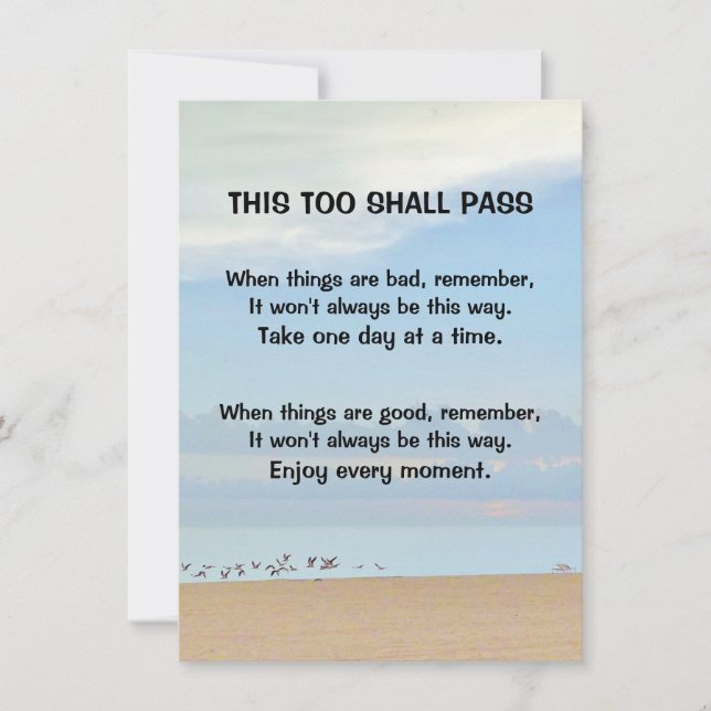 This Too Shall Pass Greeting Card (Front)
