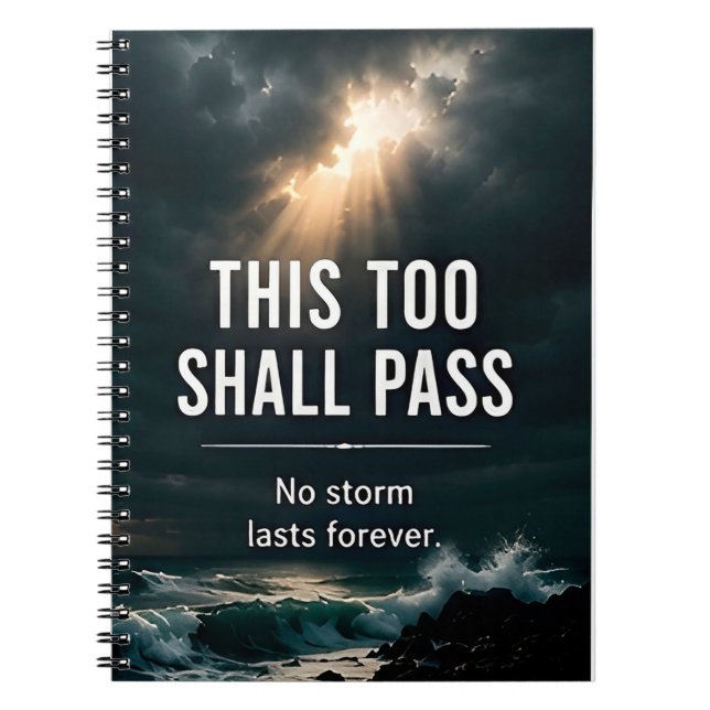 🌤️ This Too Shall Pass motivational Notebook (Front)