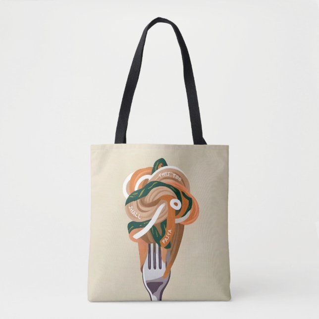 This Too Shall Pasta Tote Bag (Front)