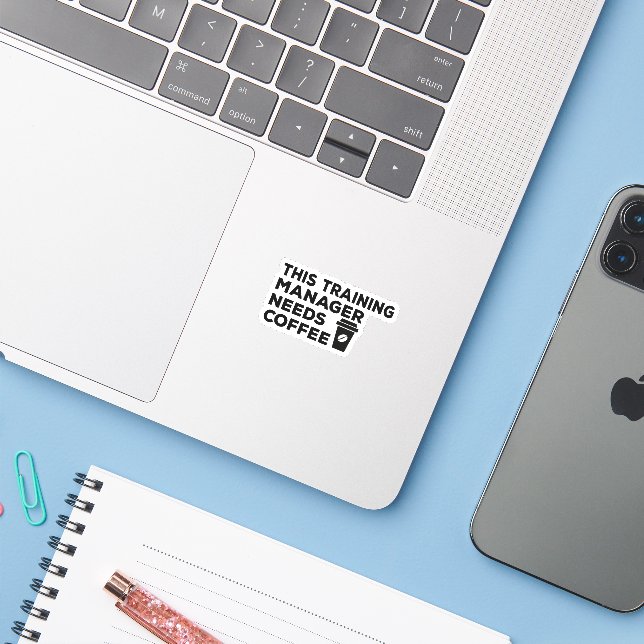 This Training Manager Needs Coffee (Laptop w/ iPhone)