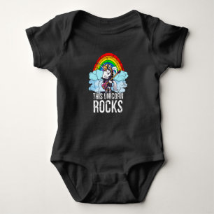 This Unicorn Rocks Guitar Baby Bodysuit