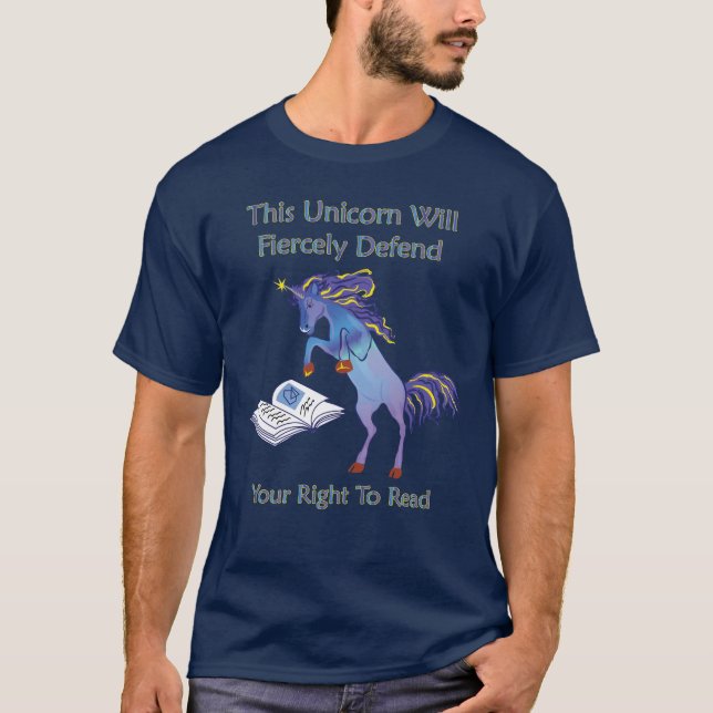 This Unicorn Will Fiercely Defend Your Right T-Shirt (Front)