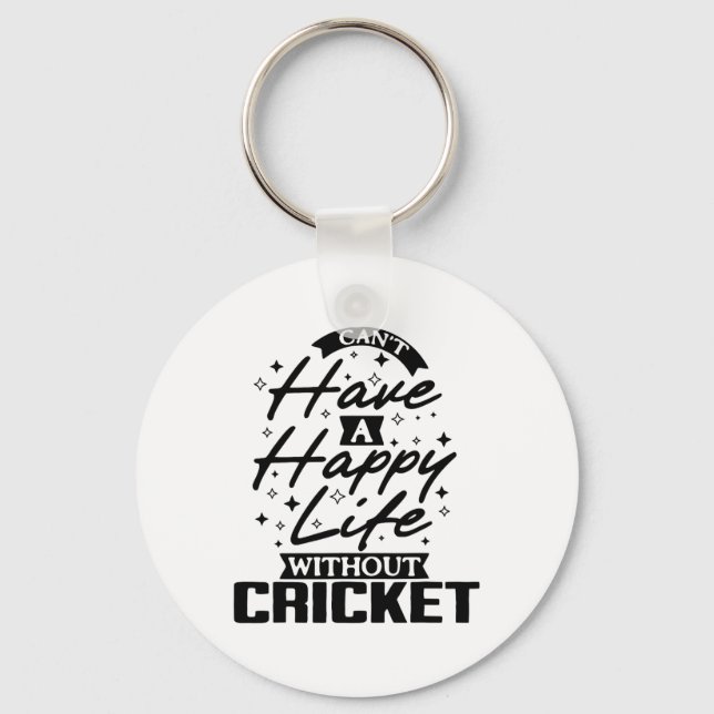 This Unique Design Is An Ideal Choice For Cricket  Key Ring (Front)