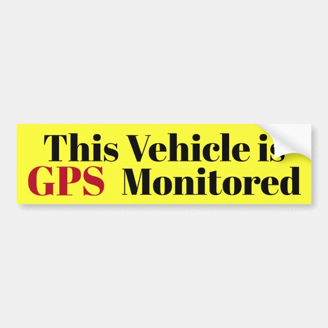 This Vehicle is GPS Monitored sticker (Front)