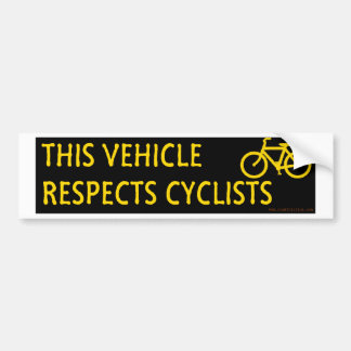 This Vehicle Respects Cyclists bumper sticker