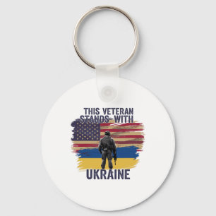 This Veteran Stands With Ukraine 10 Key Ring