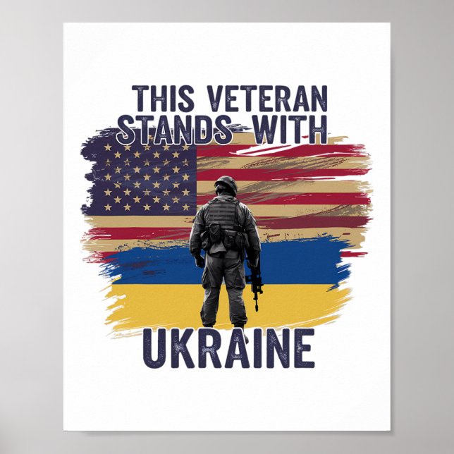 This Veteran Stands With Ukraine 10  Poster (Front)