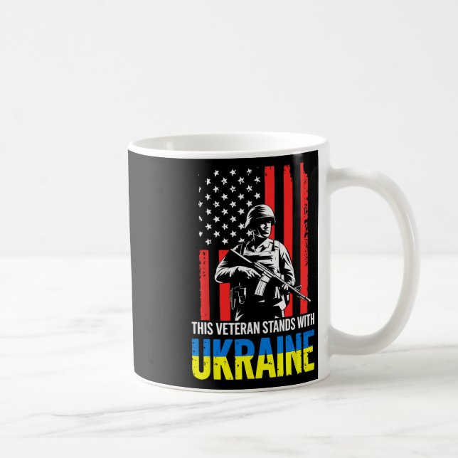 This Veteran Stands With Ukraine 11  Coffee Mug (Right)