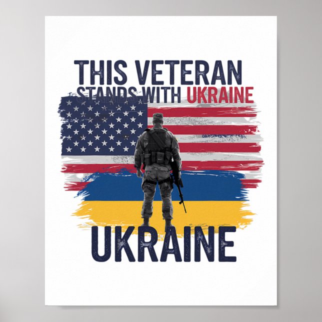 This Veteran Stands With Ukraine 2  Poster (Front)