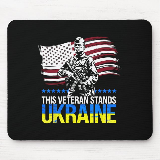 This Veteran Stands With Ukraine 3  Mouse Pad (Front)
