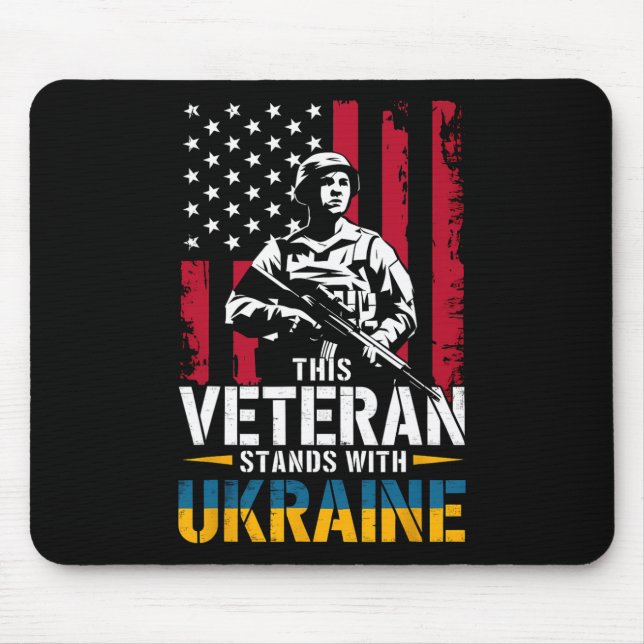 This Veteran Stands With Ukraine 6  Mouse Pad (Front)