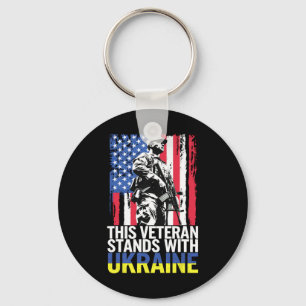 This Veteran Stands With Ukraine 8 Key Ring