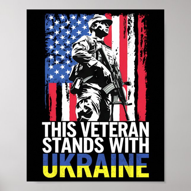 This Veteran Stands With Ukraine 8  Poster (Front)